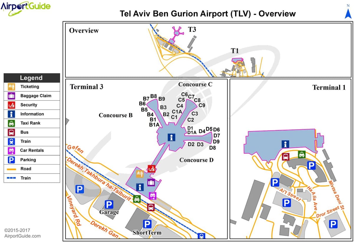 tlv ವಿಮಾನ ನಕ್ಷೆ